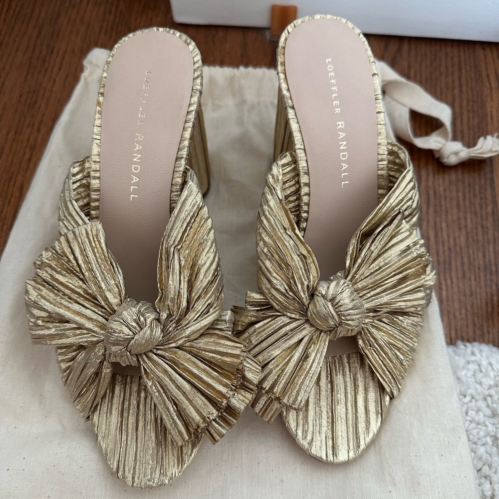 Loeffler Randall Women's Penny High Heel Pleated Knot Mule